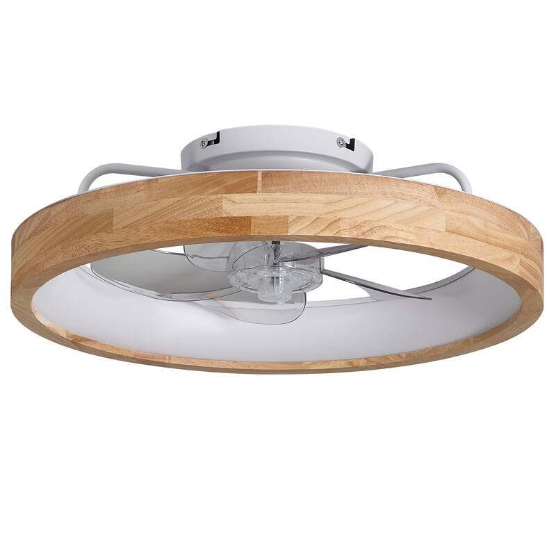 20 Inchs Ceiling Fans with Lights and Remote Low Profile Flush Mount Ceiling Fan with Light,3000-6000K LED Fan Lighting
