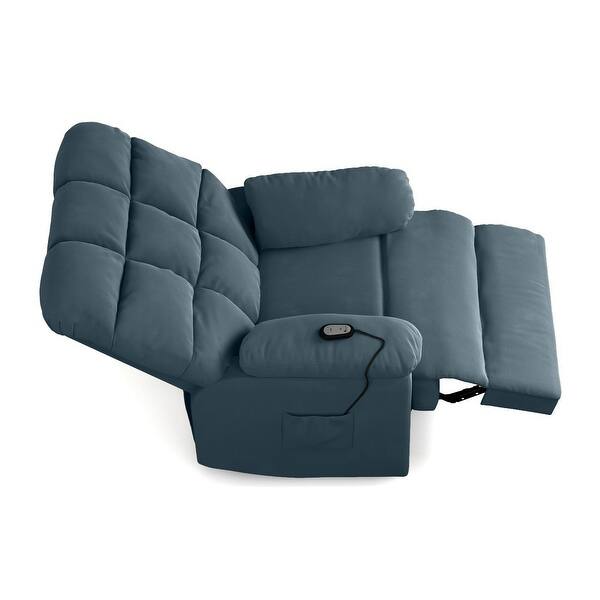 ProLounger Power Recline and Lift Chair in Blue Microfiber Bed Bath