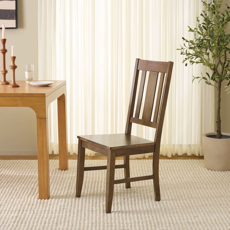 SAFAVIEH Home Roswitha Slat Back Side Chair - 18"W x 22"D x 39"H