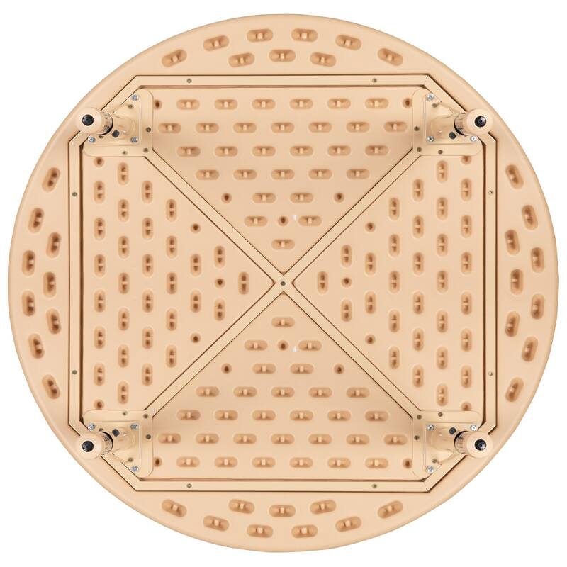45" Round Plastic Height Adjustable Activity Table for 4 - 45"D x 45"W x 14.5" - 23.75"H