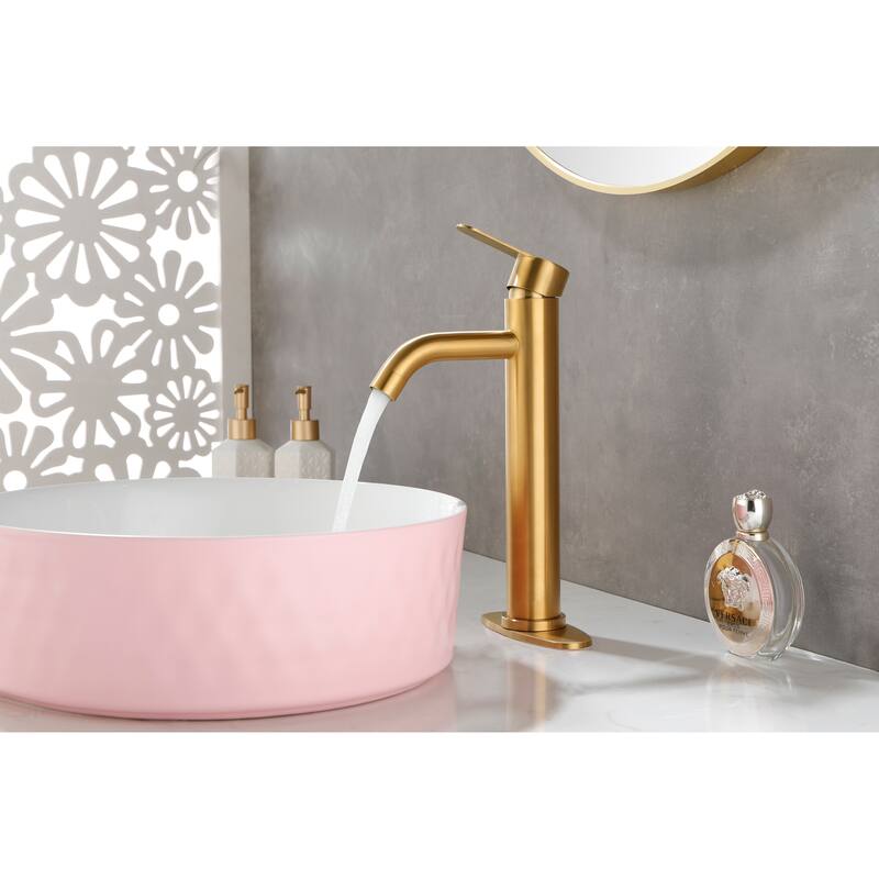 Modern Single Handle Bathroom Sink Faucet with Controls for Water Flow Speed and Temperature, Easy Clean