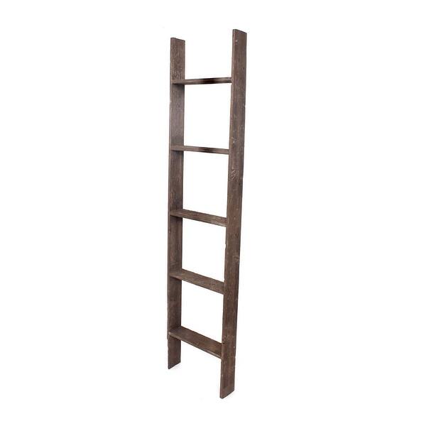 5 Step Rustic Turquoise Wood Ladder Shelf 5 Step Rustic Turquoise Wood Ladder Shelf
