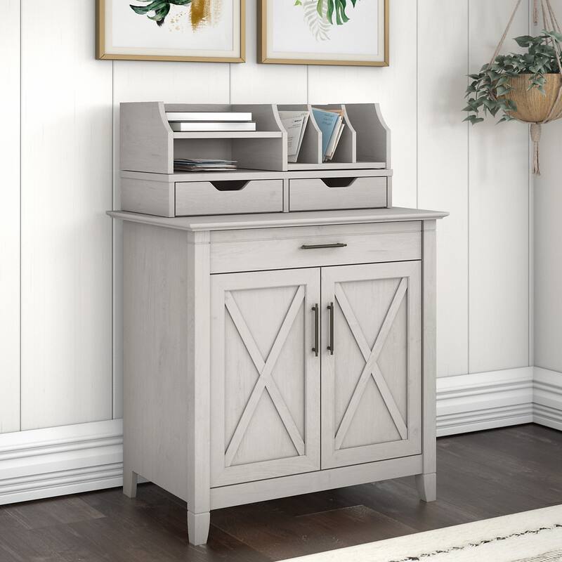 Key West Secretary Desk with Storage Cabinet by Bush Furniture