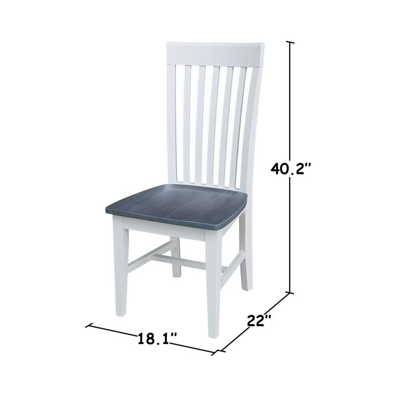 Solid Wood Tall Mission Dining Chairs, Set of 2