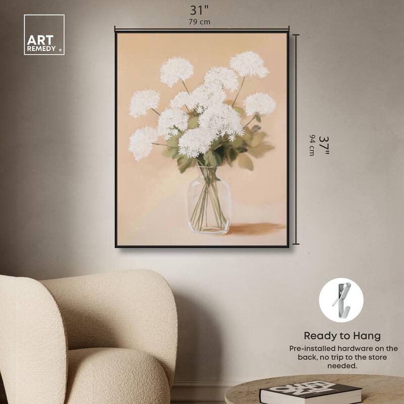 Lace in a Vase I Canvas by Art Remedy