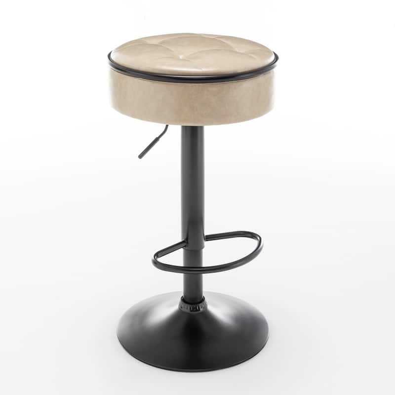 Round Storage Bar Stool Set of 2