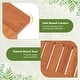 preview thumbnail 7 of 7, Gymax Wooden Plant Stand Set of 2 w/ Teak Oil Finish Slatted Top