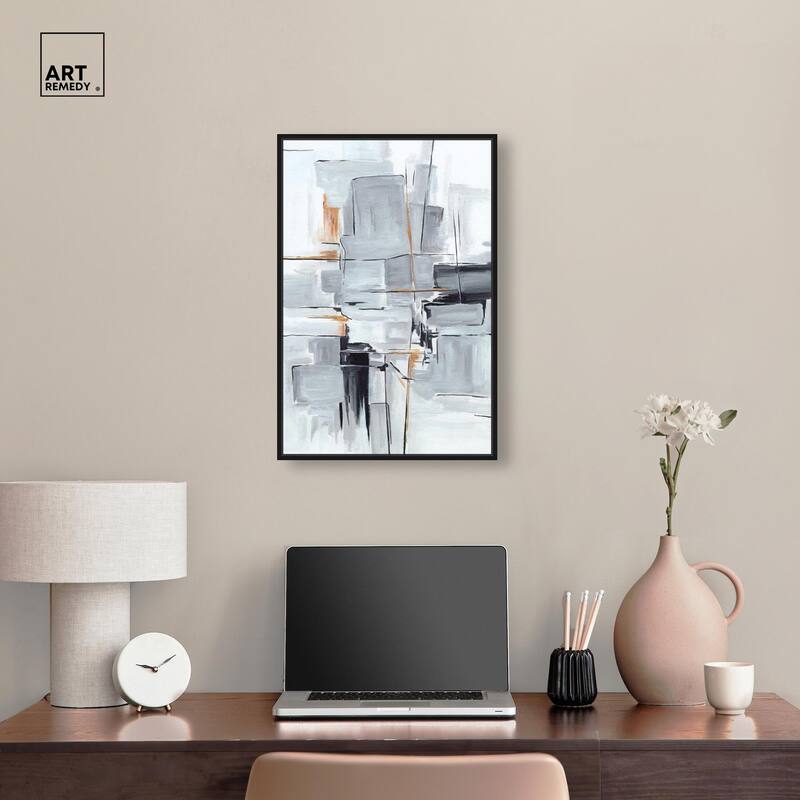 Elegant Grey Shades I Canvas by Art Remedy