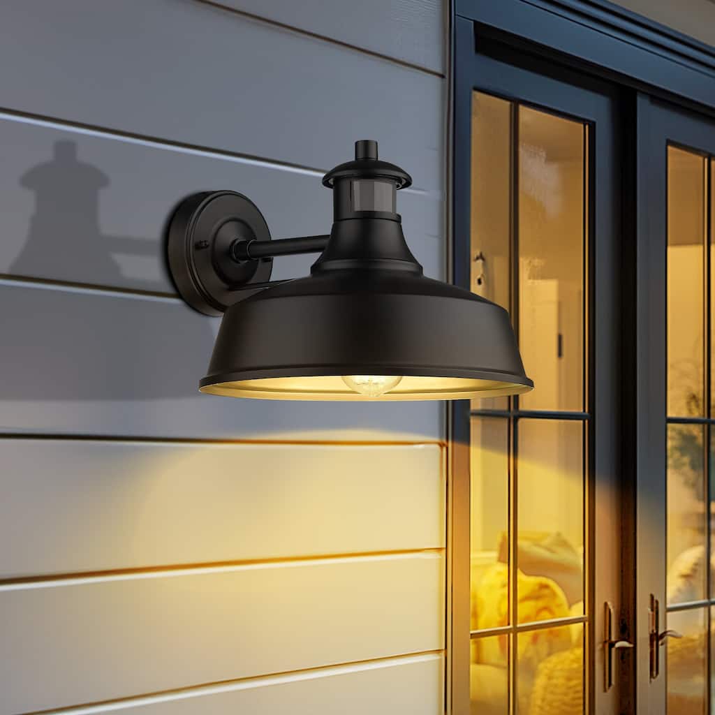 Motion Sensor Outdoor Barn Light - Farmhouse Dusk to Dawn Wall Sconce