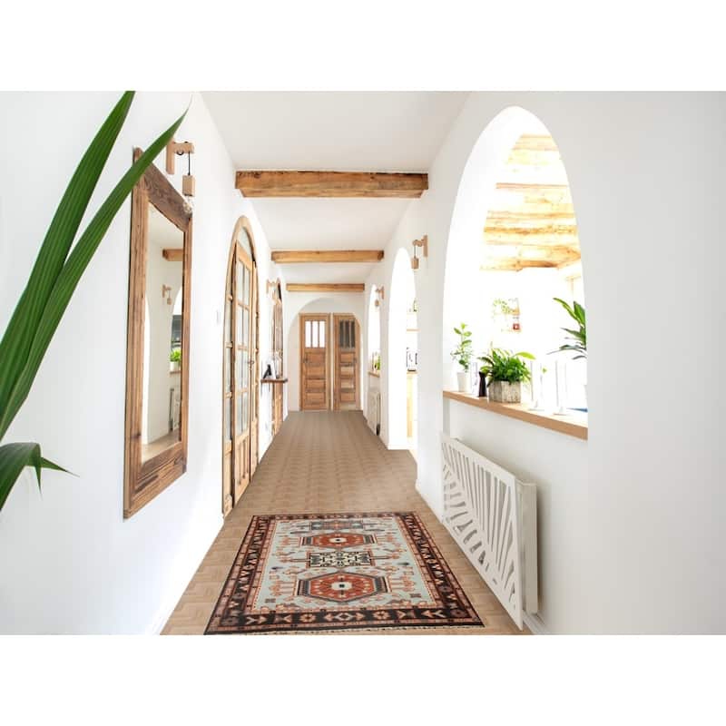 Khotan Indian Accent Rug Hand-Knotted Wool Carpet - 2'11"x 5'1"