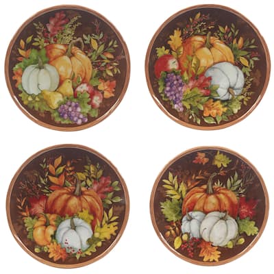 Certified International Harvest Blessings 8.5" Salad/Dessert Plate, Set of 4