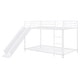 preview thumbnail 14 of 38, Twin over Twin Size Metal Bunk Bed with Slide and Guardrails for Kids, Boys and Girls, Bedroom
