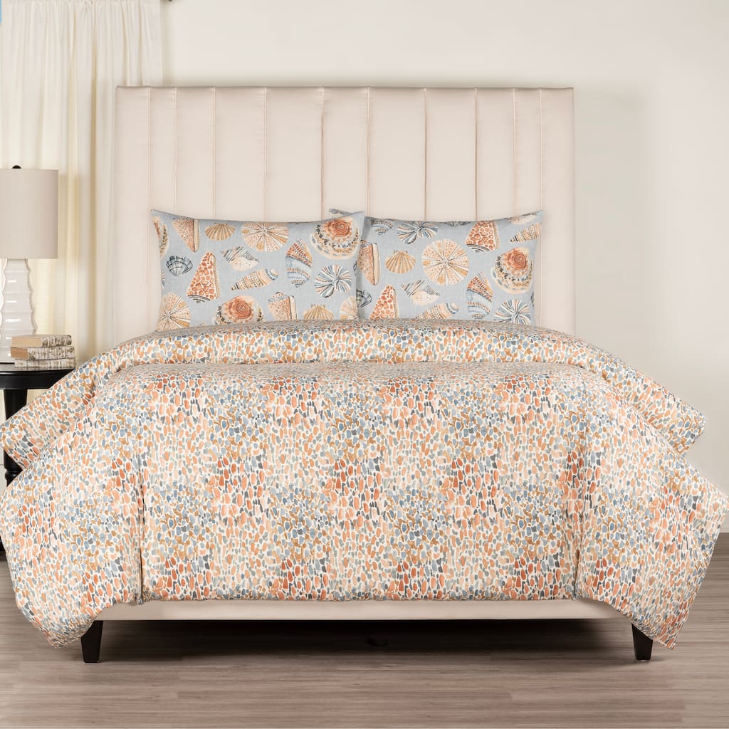 Magnolia Home Fashions Waterside Sunset Coastal Duvet cover & shams Set