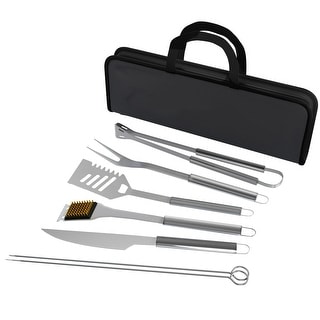 Yukon Glory Signature Edition 5 Piece Grilling Tools Set, Matte-Black  Durable Stainless Steel BBQ Accessories, Includes Set of BBQ Gloves