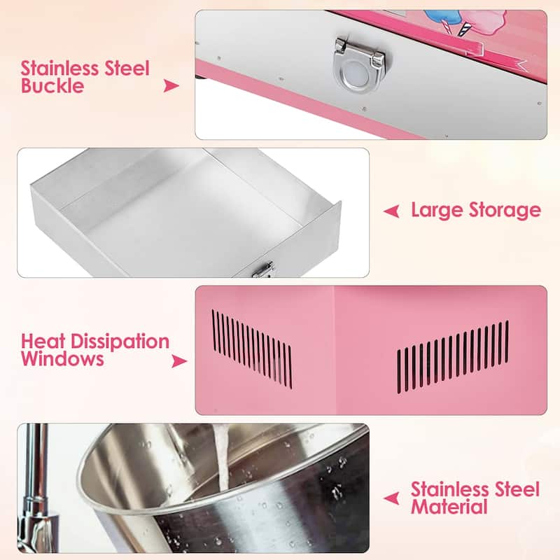 1200W Commercial Cotton Candy Machine Countertop