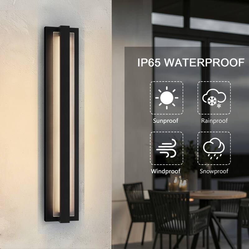 Modern Outdoor Wall Lights Exterior Lighting Fixtures With Glass Shade