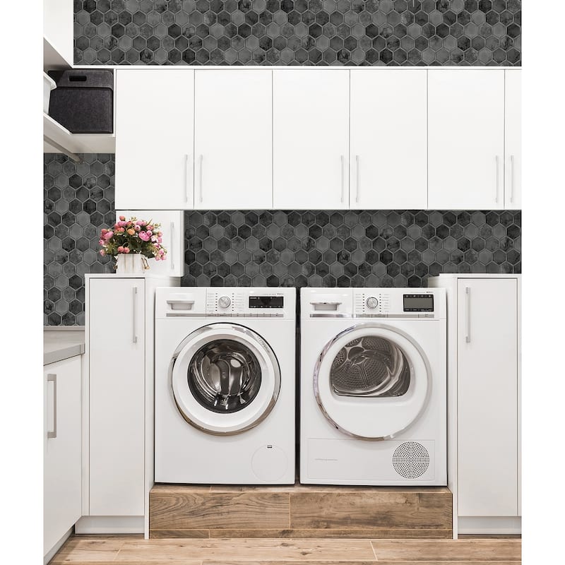 NextWall Inlay Hexagon Peel and Stick Wallpaper