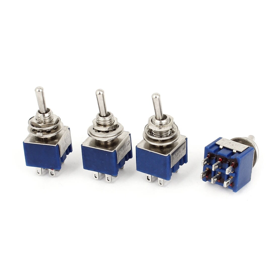 Unique Bargains Ac 125v 6a Dpst 3 Position On Off On Power Control Toggle Switch 4 Pcs
