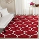 preview thumbnail 77 of 164, SAFAVIEH Hudson Shag Ogee Trellis 2-inch Thick Area Rug 10' x 14' - Red/Ivory - Rectangle