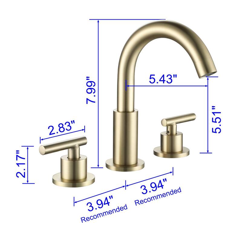 8 Inch Widespread Bathroom Sink Faucet 3 Holes Bathroom Faucet Double Handle Modern Basin Vanity Faucets Deck Mounted