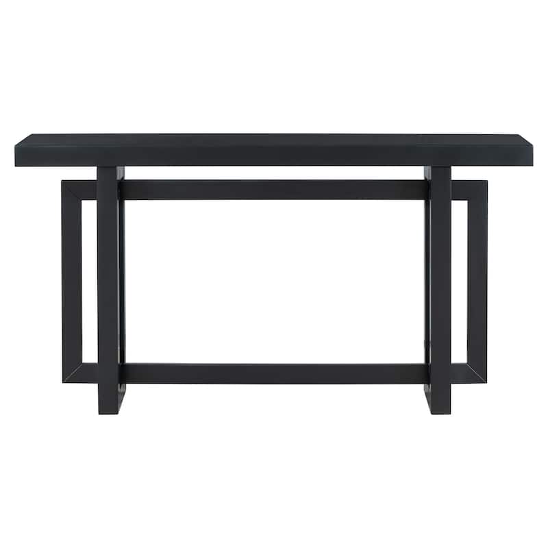 Contemporary Console Table with Wood Top, Extra Long Entryway Table for Entryway, Hallway, Living Room, Foyer, Corridor