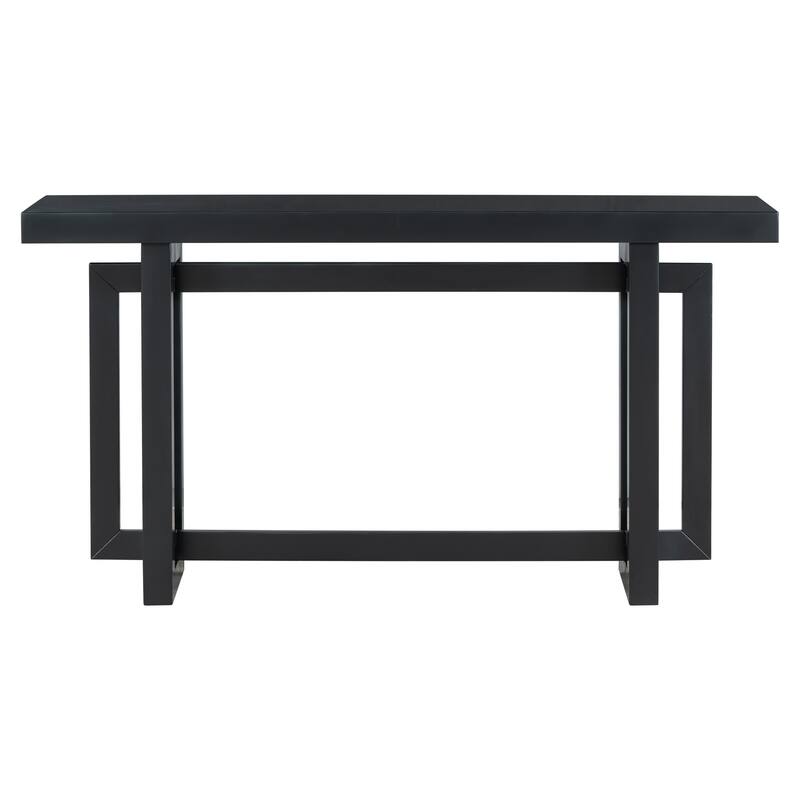 Rustic Entryway Table Black Console Table for Living Room, Sofa Side Table Coffee Table Decorative Table for Foyer