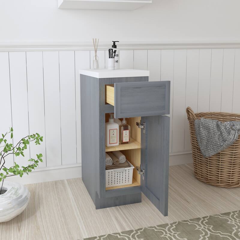 Vanity Art 12" Freestanding Single Base Storage Cabinet with Soft Close Door