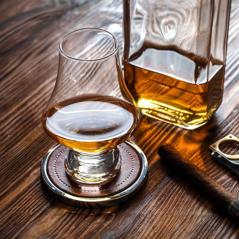 Final Touch Set of 2 Whiskey Tasting Crystal Glasses - 6.5 oz