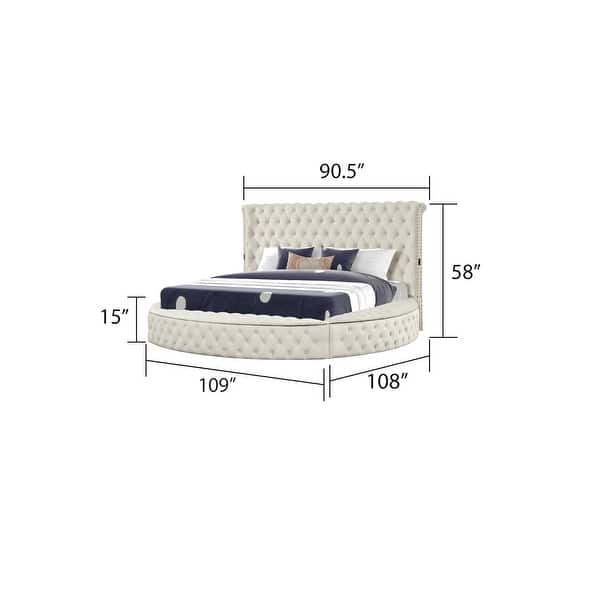 dimension image slide 7 of 8, Hazel Modern Style Queen/King Bed with USB Charger & Made with Wood