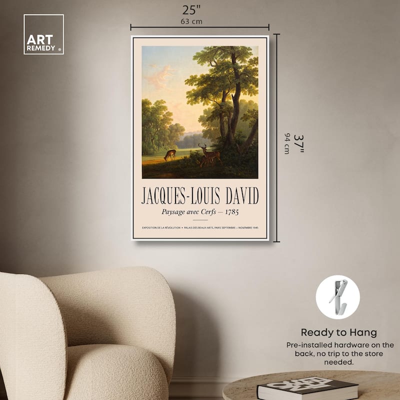 Deer in a Forest Canvas by Art Remedy