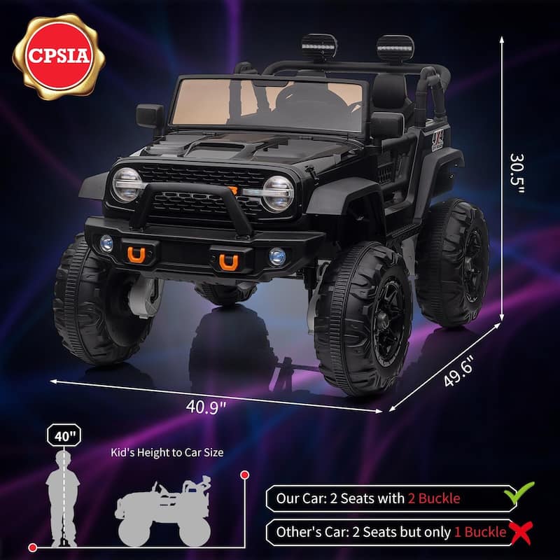 2 Seats 24V Kids Ride on Truck with Remote Control