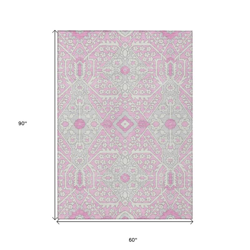 HomeRoots Floral Transitional Rectangle Outdoor Rug