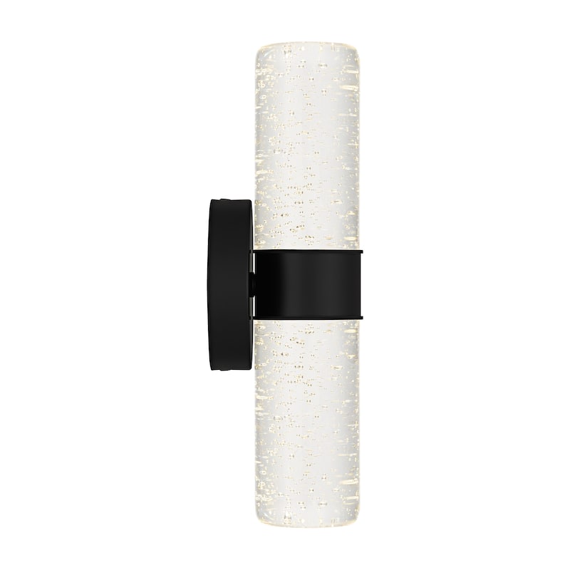 Kaia Integrated LED Matte Black Outdoor Wall Lantern