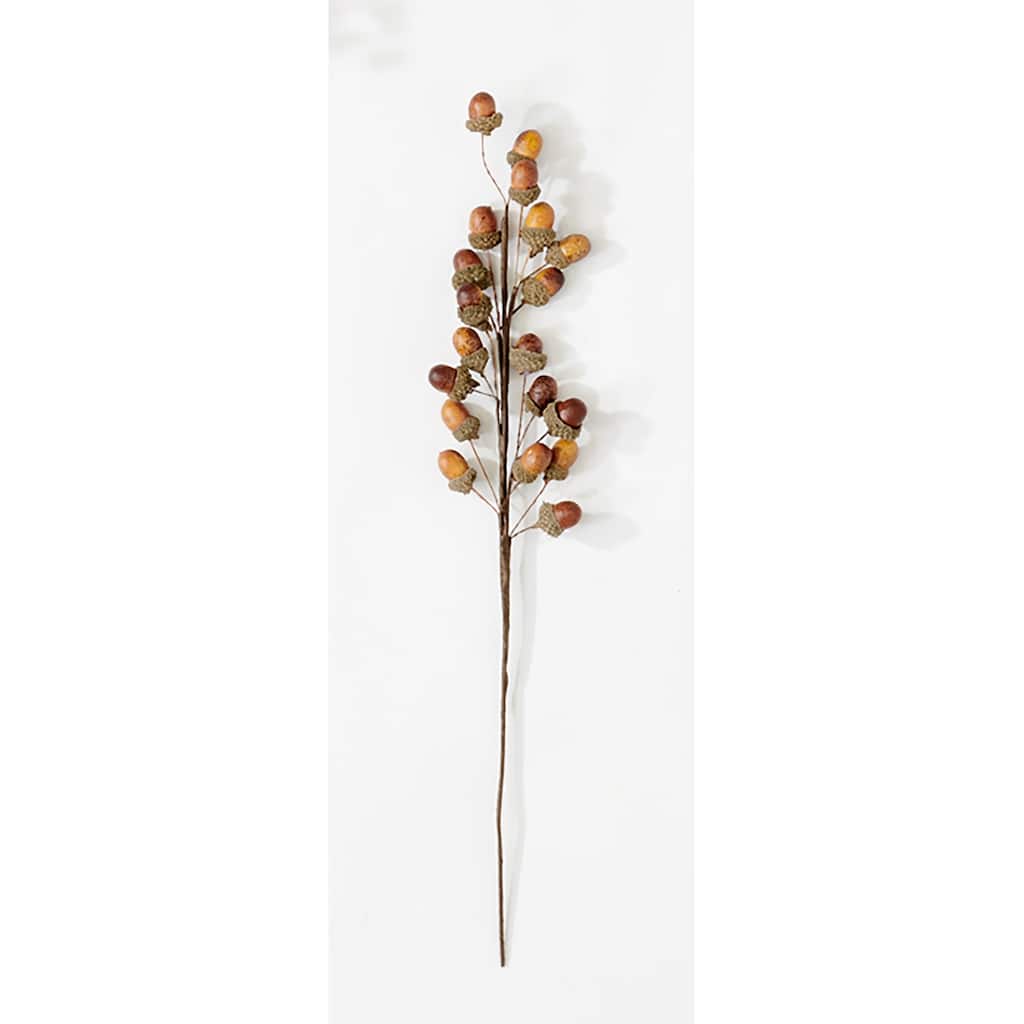 20" Artificial Acorns Spray For Fall Harvest Or Christmas, Set of 5 - 20