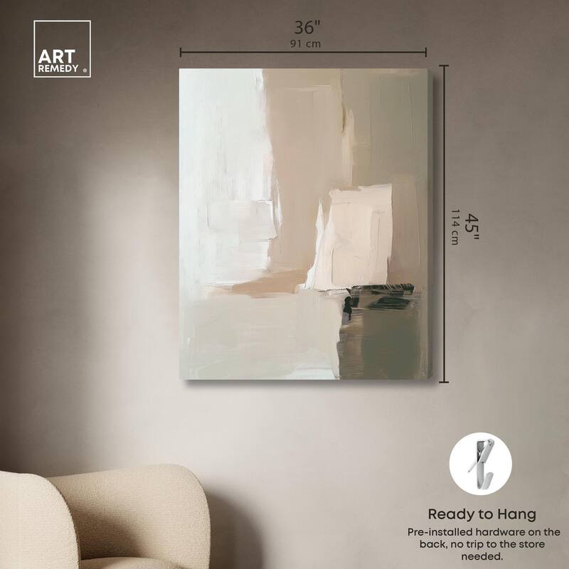 Pale Textured Silence II Canvas by Art Remedy, Gallery Wrapped