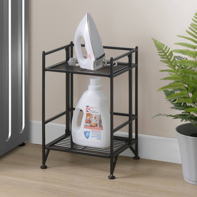 Convenience Concepts Xtra Storage 2 Tier Folding Metal Shelf