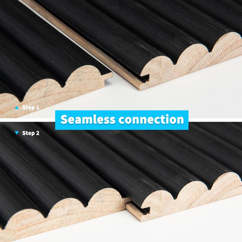 Art3d Wood Grain 3D Slat Wall Paneling,103.94"x5.71",4 Panels - 103.94"x5.71"