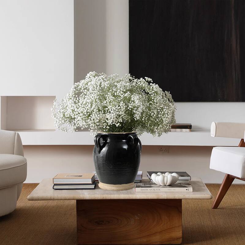 Black Jug Terracotta Round Vase (Single)