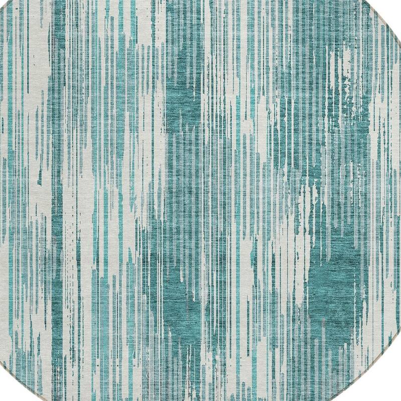 HomeRoots Striped Transitional Rectangle Outdoor Rug