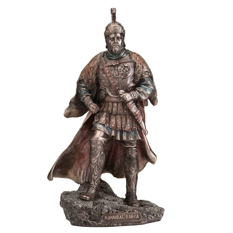 9.65 inches Height Cold Cast Bronze Carthaginian General Hannibal Barca Bronze Finish Figurine