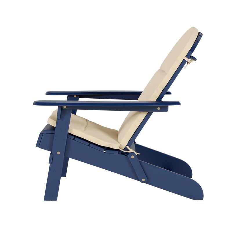 Malibu Outdoor Acacia Wood Folding Adirondack Chairs with Cushions (Set of 2) by Christopher Knight Home
