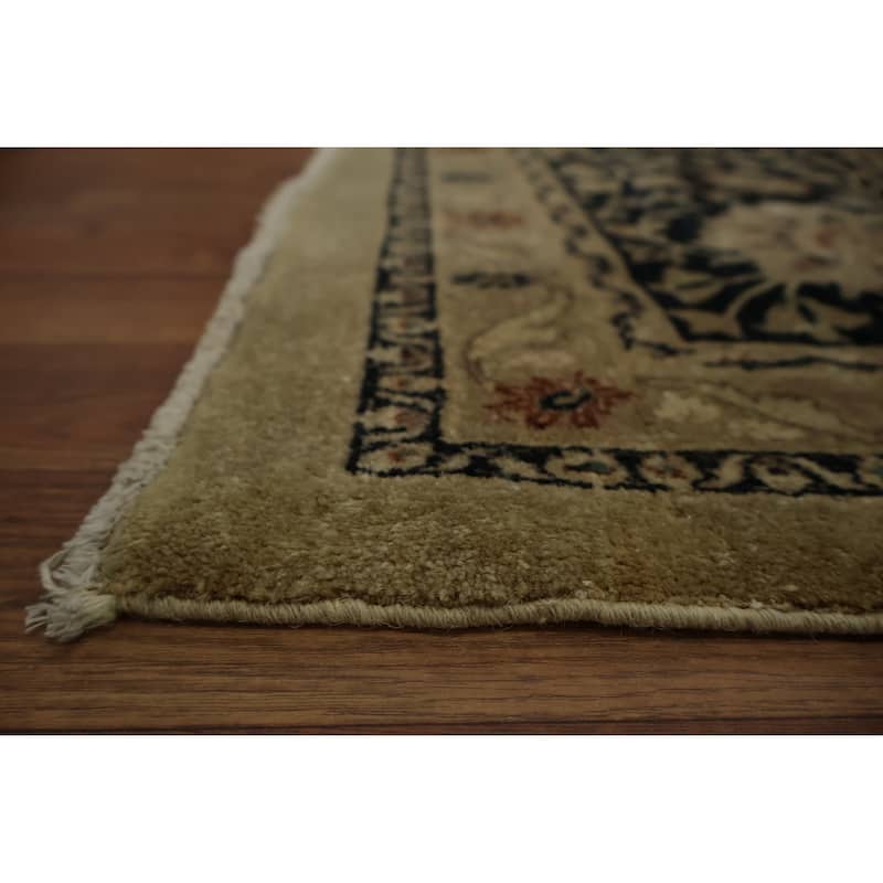 Hand Knotted Oriental 100% Wool Carpet Traditional Floral Yellow & Gold Ziegler Area Rug - 12' 4'' X 9' 0''