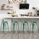 preview thumbnail 27 of 41, Bar Stools With Back set of 4 Industrial Metal Barstools with Wooden Seats