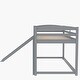 preview thumbnail 31 of 29, Low Bunk Beds with Ladder,Twin over Twin Bunk Bed with Convertible Slide and Ladder