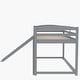 preview thumbnail 15 of 13, Space-saving Design Low Bunk Bed with Slide,Twin over Twin Bunk Bed with Convertible Slide and Ladder