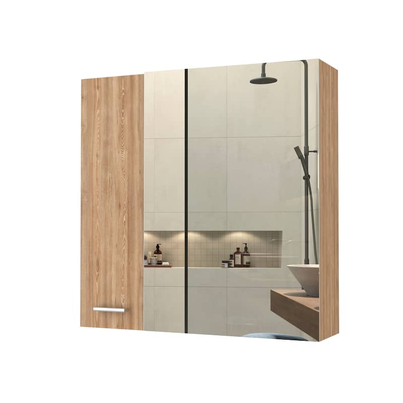4-Shelf Bathroom Medicine Cabinet with Mirror