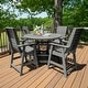 preview thumbnail 1 of 49, Weatherly 5-piece Outdoor Dining Set - 48" Round Table, Counter-height