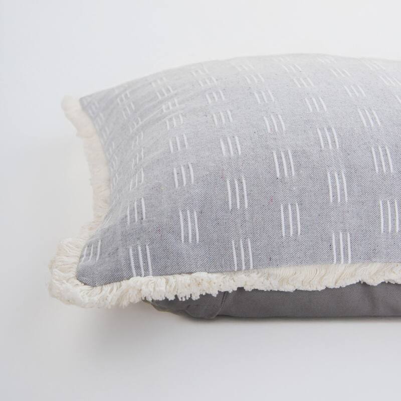 Rizzy Home Drop Stitched Woven Throw Pillow