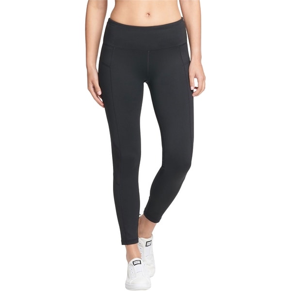 DKNY Womens High-Waist Yoga Pants, black, X-Small