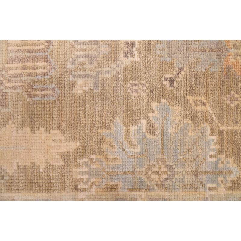 ECARPETGALLERY Hand-knotted Kavya Oushak Khaki, Sage Wool Rug - 9'0 x 12'0